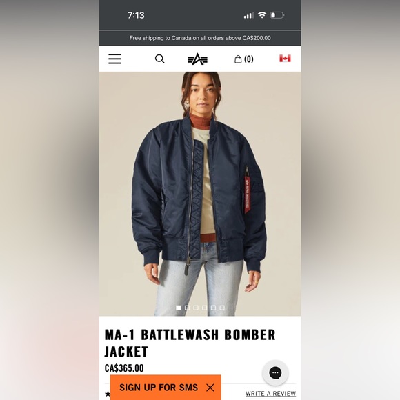 Alpha Industries Reversible bomber jacket - Picture 3 of 5